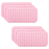 Kuber Industries Bath Mat | PVC Bathroom Mat | Shower Bath Mat | Floor Tub Mat | Bathroom Mud Mat | Anti-Skid Shower Bathroom Mat | M-YSD-35C |Pack of 6| Pink